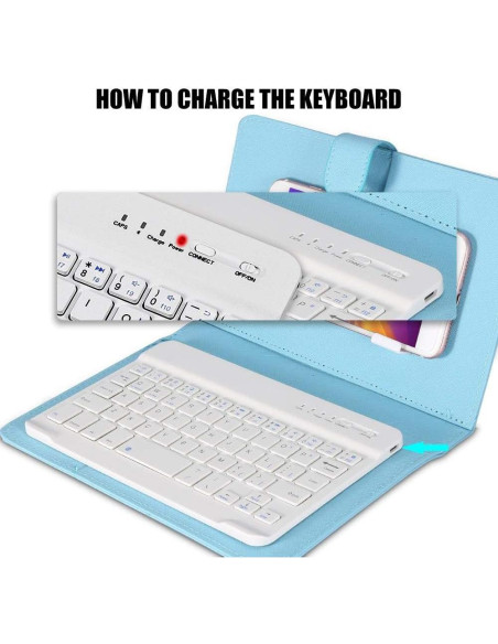 Teclado Bluetooth FOSA con Funda Plegable para Celular