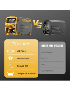 Soldador Inversor TOOLIOM 135A 110V MMA Portátil 2