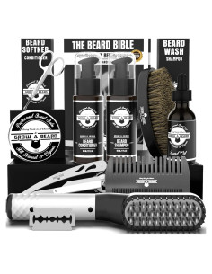 Kit de Cuidado de Barba GROW ALPHA BEARD con Plancha