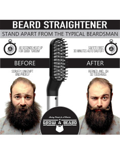 Kit de Cuidado de Barba GROW ALPHA BEARD con Plancha 2