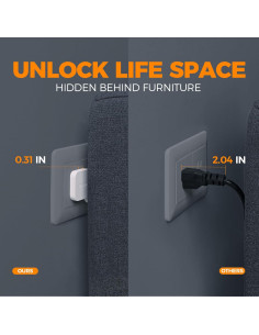 Protector de Sobretensión TESSAN 5m 4 Salidas USB C Gris 2