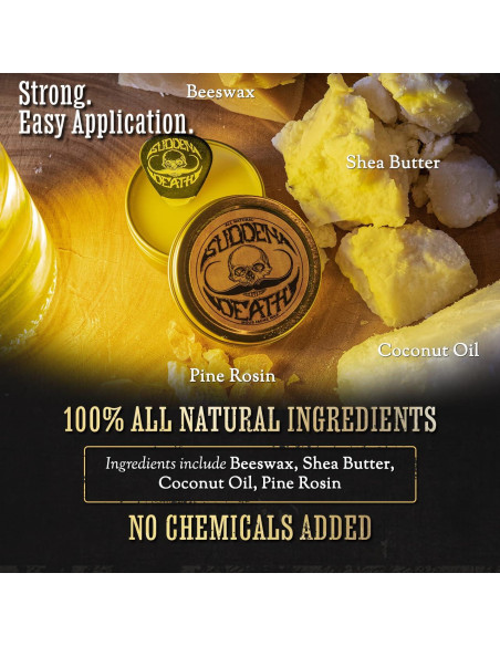 Cera para Bigote Fijación Fuerte Sudden Death 28g