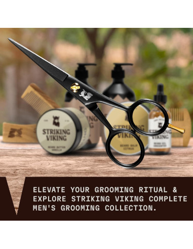 Tijeras para Barba y Bigote Striking Viking 12.7 cm Kit Aseo