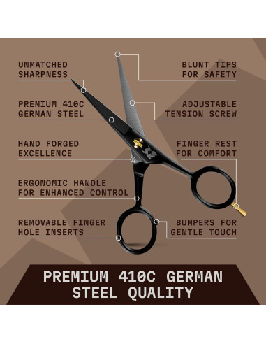 Tijeras para Barba y Bigote Striking Viking 12.7 cm Kit Aseo