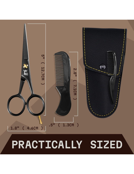 Tijeras para Barba y Bigote Striking Viking 12.7 cm Kit Aseo