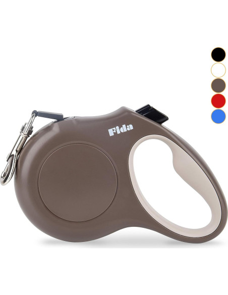 Correa Retráctil Fida para Perros 4.88m Grande Café