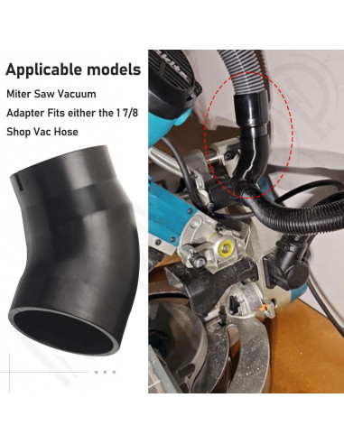 Adaptador de Aspiradora Codo MWEDP 4.76 cm para Sierra Ingletadora