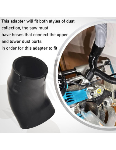 Adaptador de Aspiradora Codo MWEDP 4.76 cm para Sierra Ingletadora