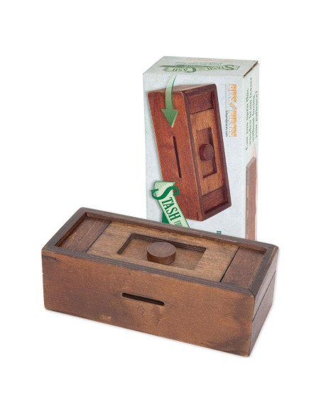 Caja Puzzle Secreta de Madera - Bits and Pieces - 14.92x6.35 cm