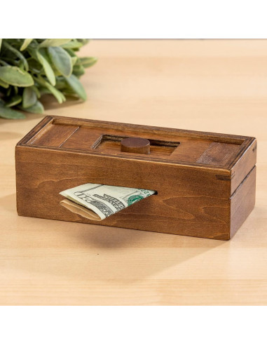 Caja Puzzle Secreta de Madera - Bits and Pieces - 14.92x6.35 cm