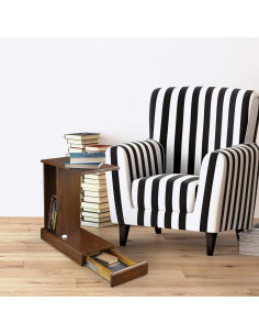 Mesa C Monroe Casual Home con Cajón Oculto Mocha 60,96 cm 2