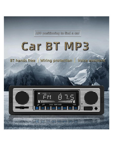 Estéreo de Coche Oeretzrac JSD-5513 Bluetooth Retro 17.78cm