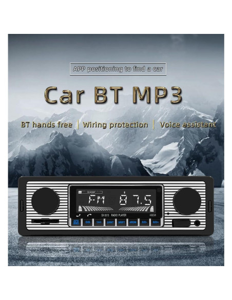 Estéreo de Coche Oeretzrac JSD-5513 Bluetooth Retro 17.78cm