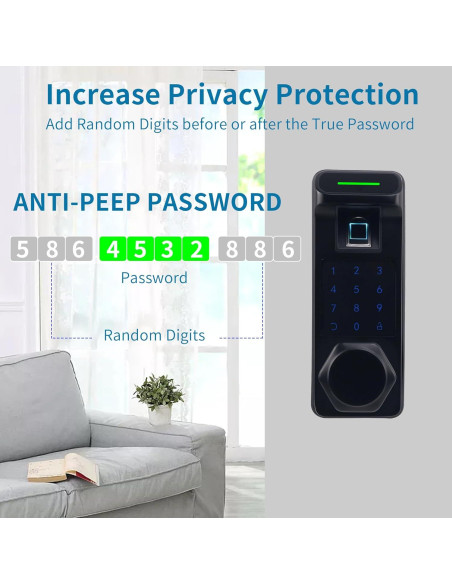 Cerradura Inteligente Harfo A03 con Huella Dactilar y APP Cerradura Inteligente Harfo A03 con Huella Dactilar y APP