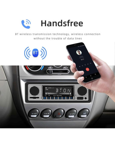 Estéreo de Coche Oeretzrac JSD-5513 Bluetooth Retro 17.78cm