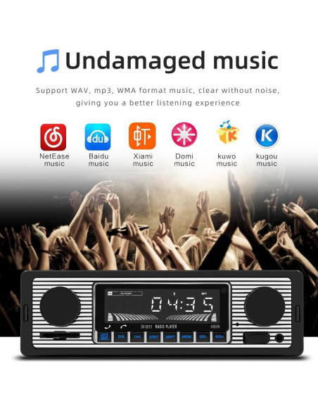 Estéreo de Coche Oeretzrac JSD-5513 Bluetooth Retro 17.78cm