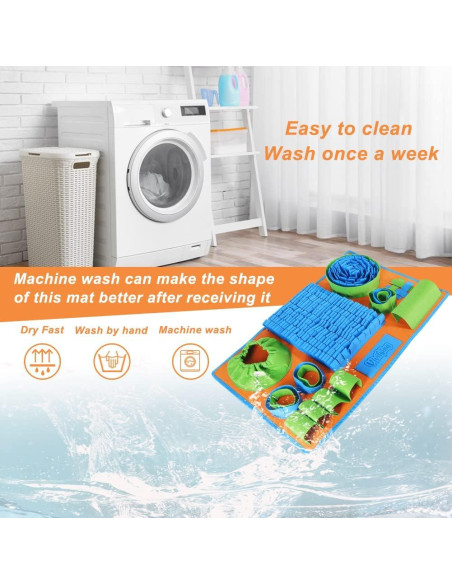 Alfombra de Olfato Vivificante para Perros 66x42cm Azul Verde Naranja