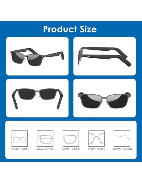 Gafas de Sol Inteligentes GetD con Bluetooth y Control de Voz