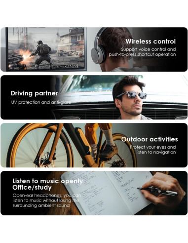 Gafas de Sol Inteligentes GetD con Bluetooth y Control de Voz