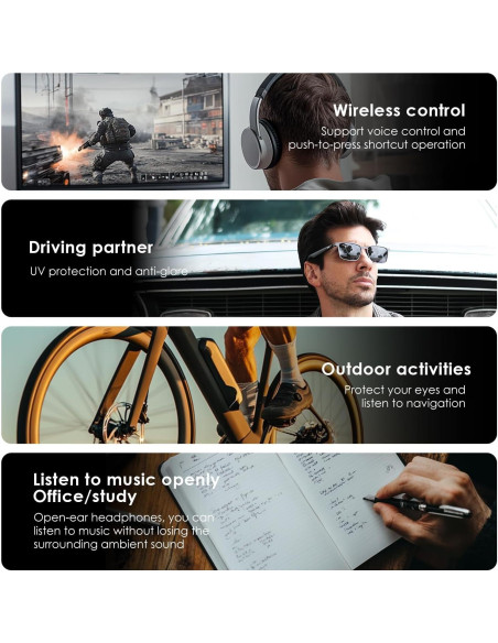 Gafas de Sol Inteligentes GetD con Bluetooth y Control de Voz