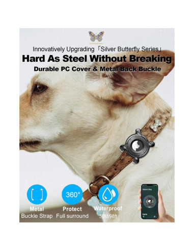 Soporte Airtag DEERLET para Collar de Perro Impermeable
