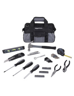 Kit de Herramientas Básicas Amazon Basics 65 Piezas con Bolsa
