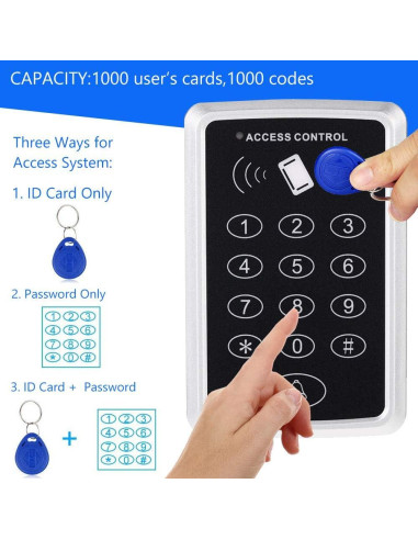 Sistema de Control de Acceso AMOCAM Teclado + 5 Llavero
