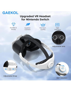 Auriculares VR GAEKOL para Nintendo Switch y OLED con correa Elite 2