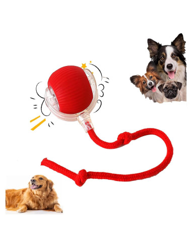 Bola Interactiva para Perros GLOSYA WJ-PJQ 360 Rojo