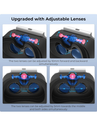 Auriculares VR GAEKOL para Nintendo Switch y OLED con correa Elite