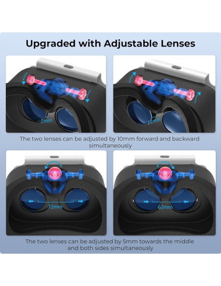 Auriculares VR GAEKOL para Nintendo Switch y OLED con correa Elite