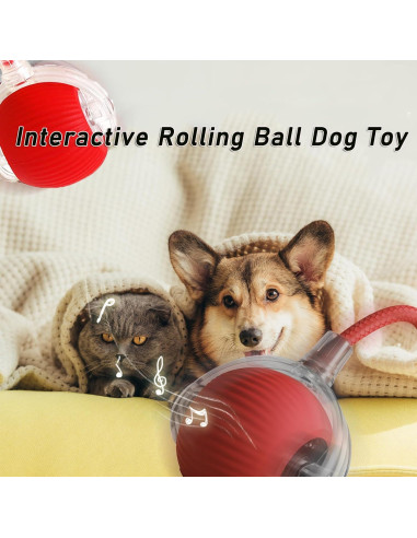Bola Interactiva para Perros GLOSYA WJ-PJQ 360 Rojo