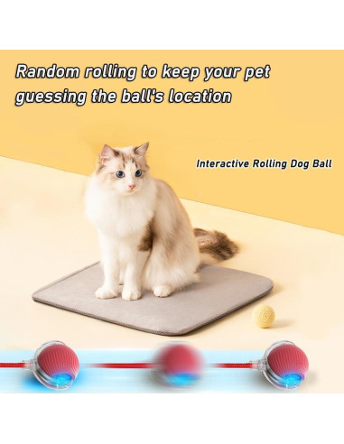 Bola Interactiva para Perros GLOSYA WJ-PJQ 360 Rojo