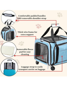 Transportador de Mascotas RUFF LIFE Expandible con Ruedas 2