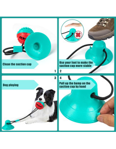 Juguete para Perros BISITE Masticar y Rompecabezas Azul 2