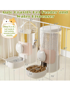 Dispensador automático de comida y agua para gatos 1L Outamateur 2