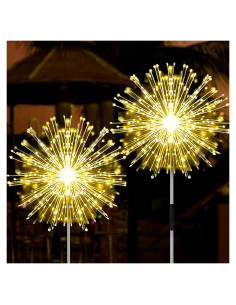 Luces Solares JJGoo Fuegos Artificiales 120 LEDs Jardín