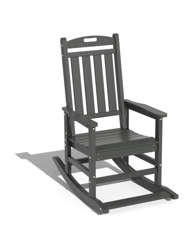 Silla Mecedora LOUNZY HDPE para Exteriores Gris