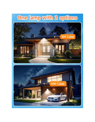 Luces Solares PIKOY 318 LED 10M IP65 Control Remoto