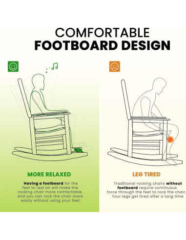 Silla Mecedora LOUNZY HDPE para Exteriores Gris