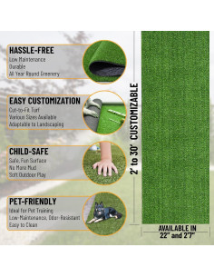 Ottomanson Césped Artificial 81x305 cm Verde Runner 2