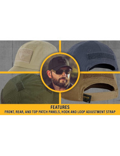 Gorra Táctica Hombre Condor Elite Negra 100% Algodón 2