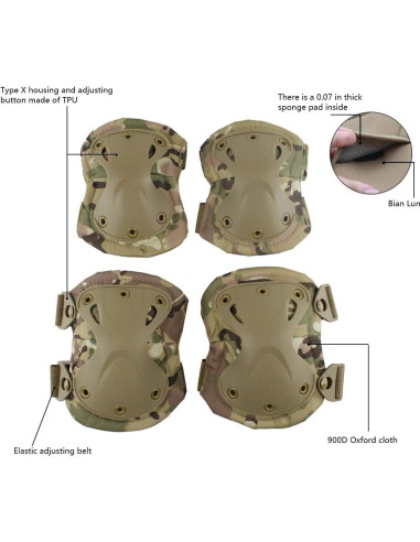 Conjunto Almohadillas Protectores AOUTACC para Rodillas y Codos