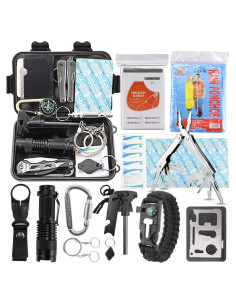 Kit de Supervivencia EMDMAK 16 en 1 para Camping y Emergencias