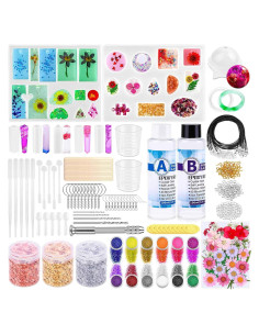 Kit de Resina Epóxica Thrilez 219 Piezas para Joyería DIY