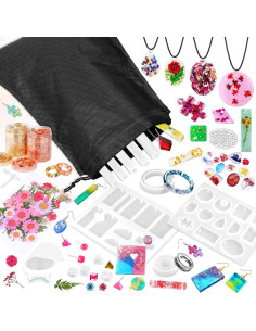 Kit de Resina Epóxica Thrilez 219 Piezas para Joyería DIY 2