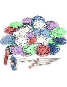 Kit de discos de cepillo radial 42 piezas FPPO 2,54 cm 2