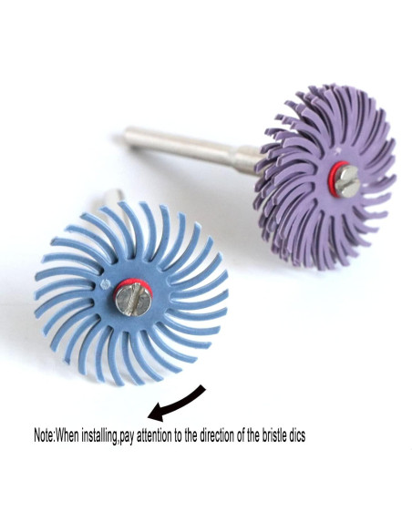 Kit de discos de cepillo radial 42 piezas FPPO 2,54 cm