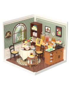 Rolife Miniatura Casa de Té DIY con LED 16x18 cm