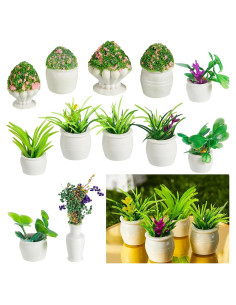 Mini Plantas en Maceta Chuangdi 12 Piezas Decoración